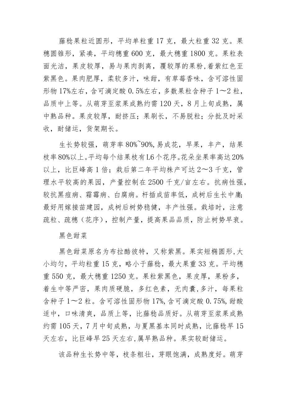 推介几个欧美杂交葡萄优良品种范文.docx_第2页