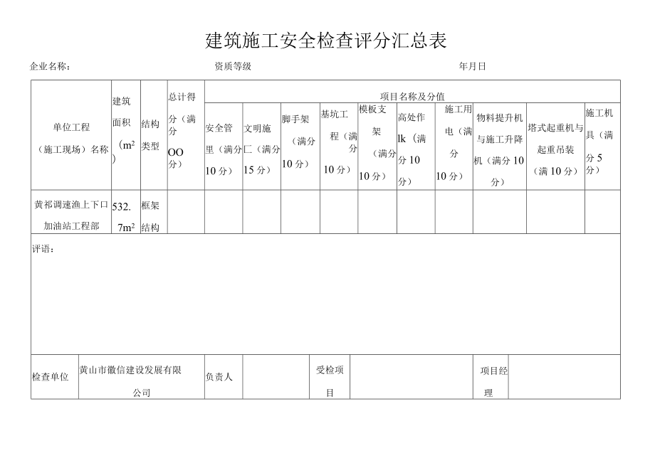 建筑施工安全检查评分汇总.docx_第1页