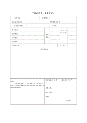 工程概况表(专业工程).docx