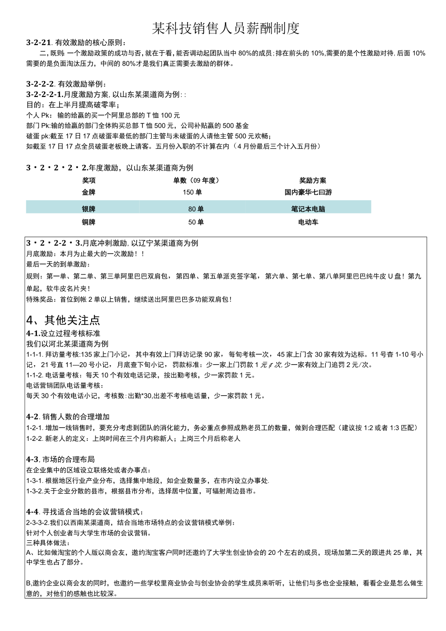 某科技销售人员薪酬制度.docx_第1页