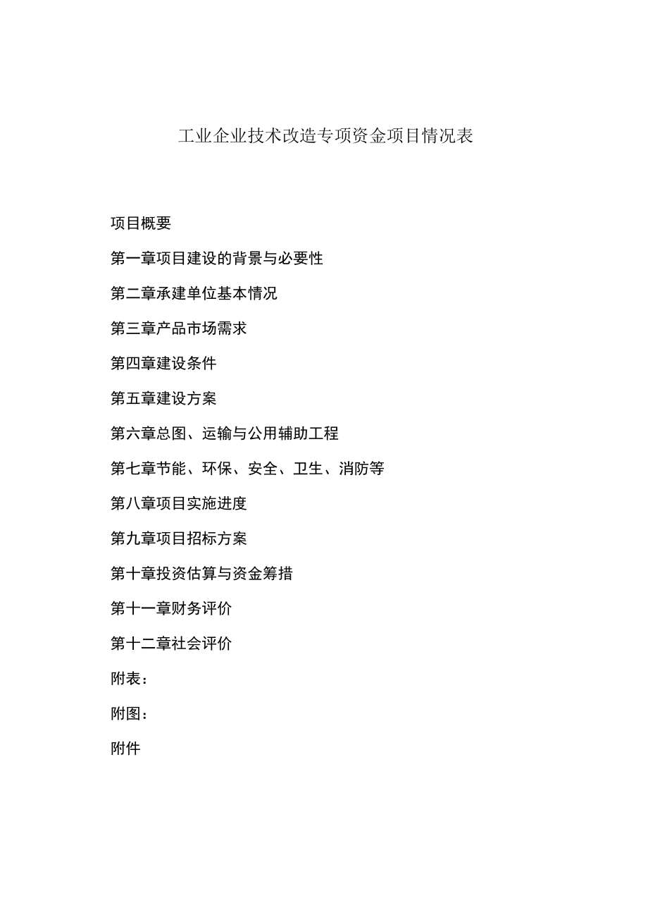 工业企业技术改造专项资金项目情况表.docx_第1页