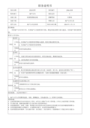 1地产公司副总经理岗位说明书.docx