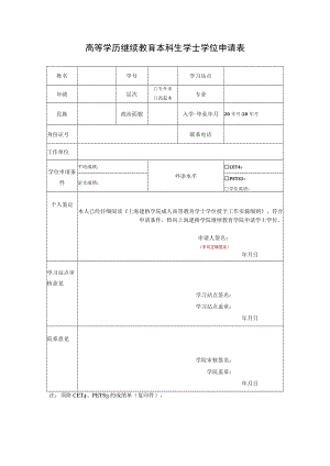 高等学历继续教育本科生学士学位申请表.docx