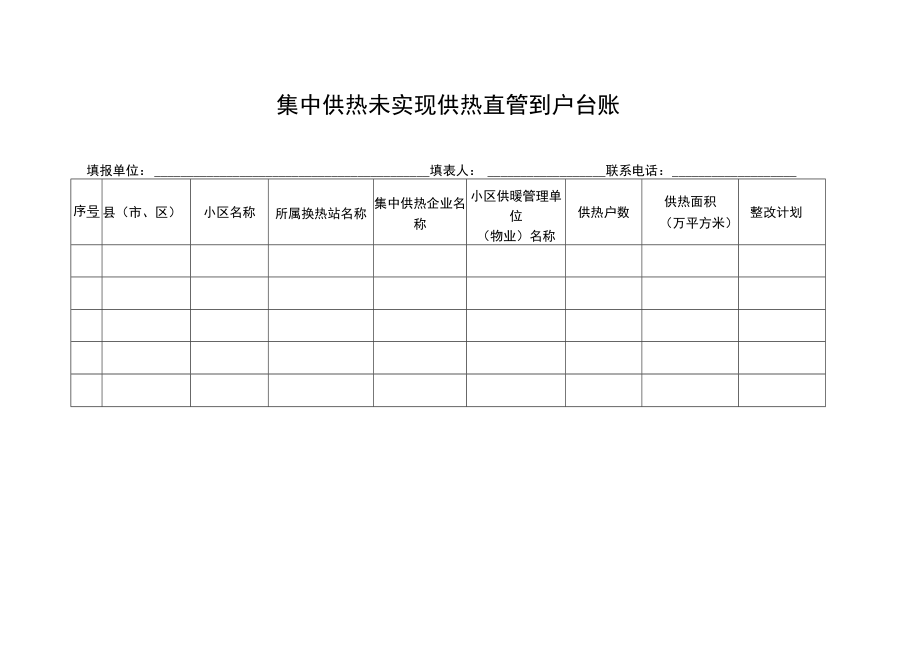 集中供热未实现供热直管到户台账.docx_第1页