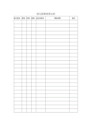 幼儿园事故登记表.docx