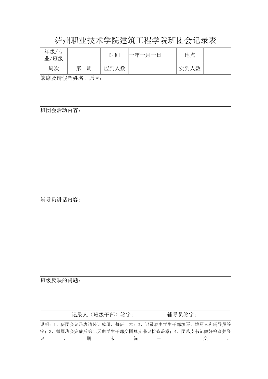 泸州职业技术学院外语系班会记录表.docx_第2页