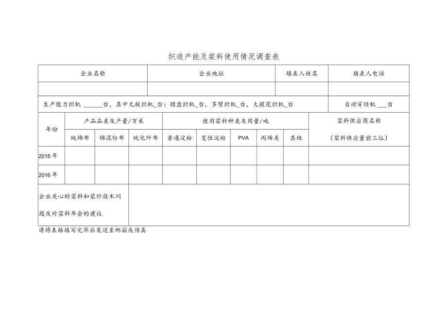 织造产能及浆料使用情况调查表.docx_第1页