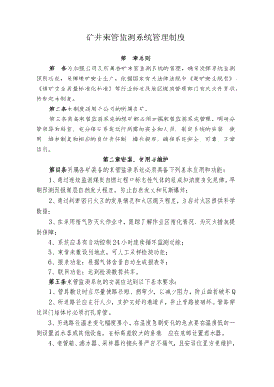 煤业公司煤矿束管监测系统管理制度.docx