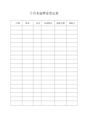 未退押金登记表.docx