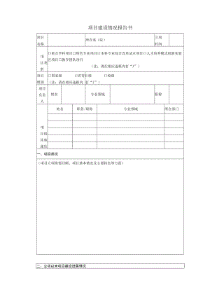 项目建设情况报告书.docx