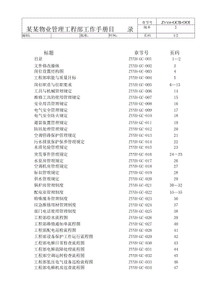 某某物业管理工程部工作手册.docx