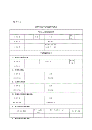 自然灾害生活救助申请表.docx