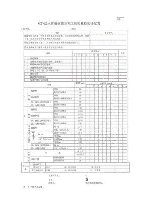 水室外给水管道安装分项工程质量检验评定表.docx