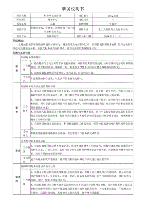 1集团财务中心总经理岗位说明书.docx