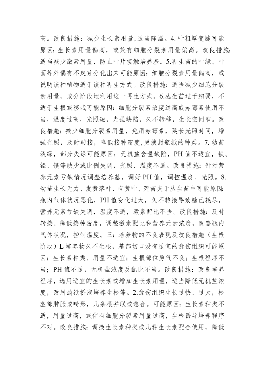 植物组培培养物的不良表现及措施.docx_第2页