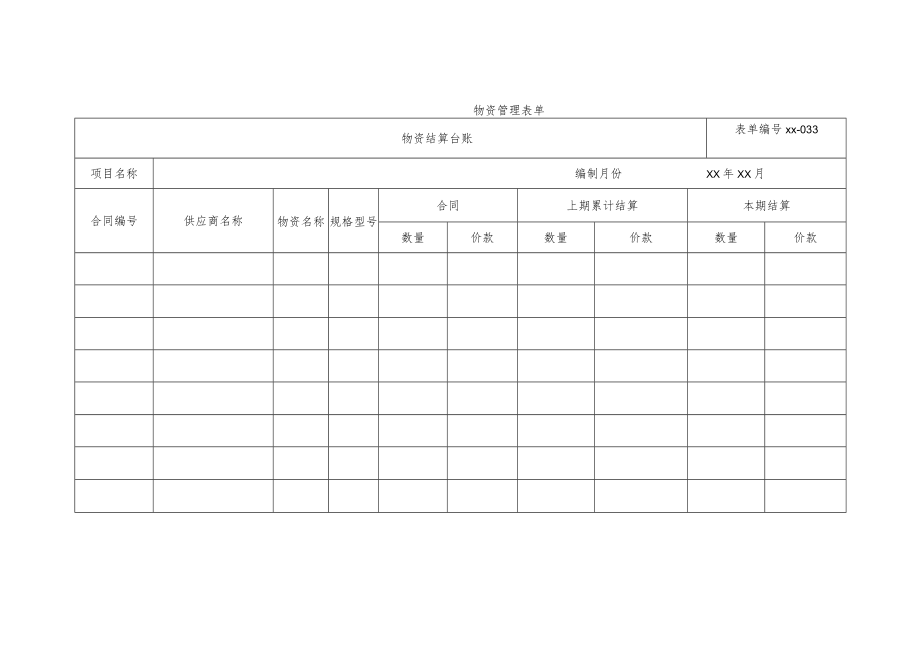 物资结算台账.docx_第1页