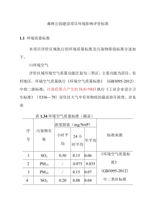 森林公园建设项目环境影响评价标准.docx