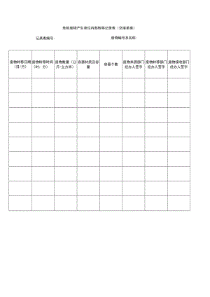 危险废物产生单位内部转移记录表.docx