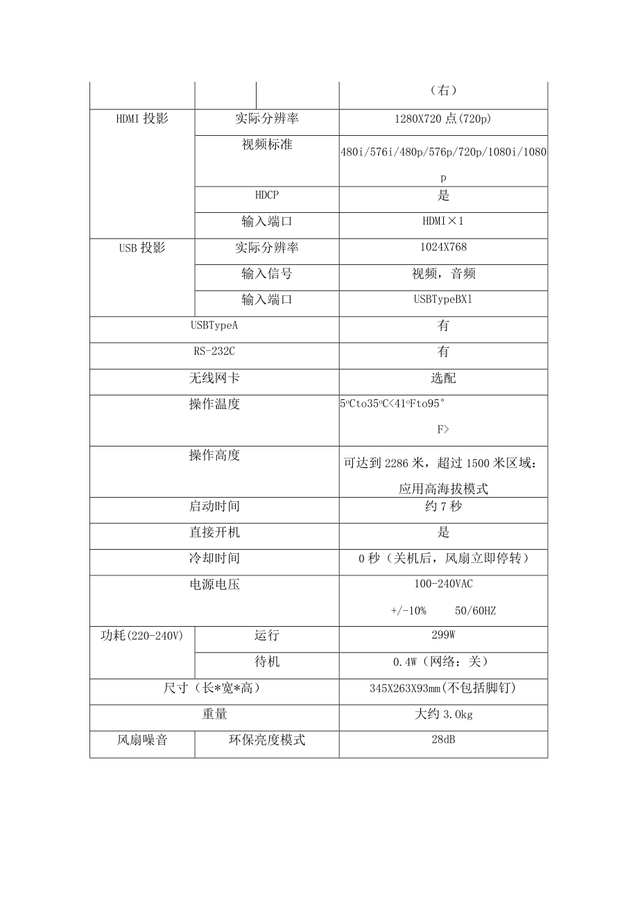 爱普生投影机C-2040XN参数说明.docx_第3页