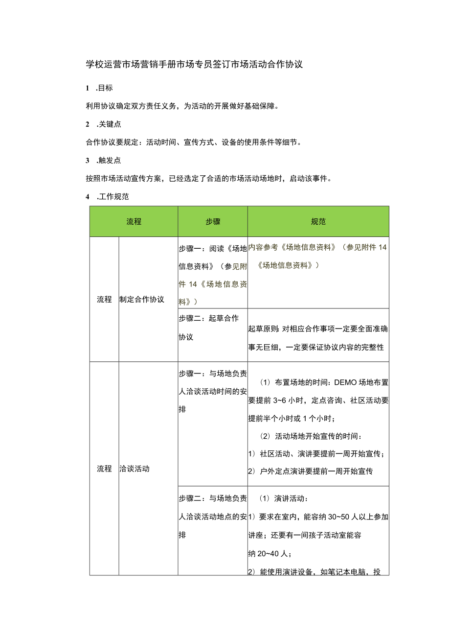 学校运营市场营销手册市场专员签订市场活动合作协议.docx_第1页