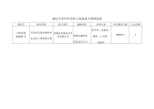 通过专家评审会的土地复垦方案情况表.docx