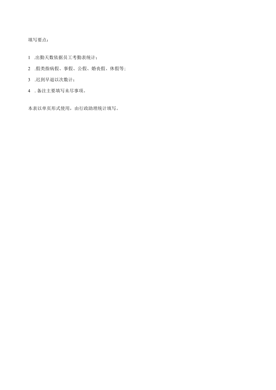 美容院管理员工月度考勤统计表.docx_第2页