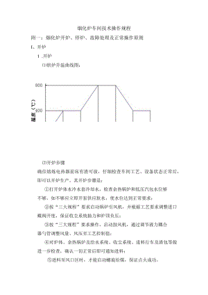 烟化炉车间技术操作规程-附一：烟化炉开炉、停炉、故障处理及正常操作原则.docx