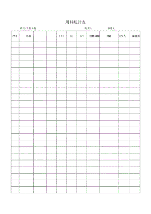 用料统计表.docx