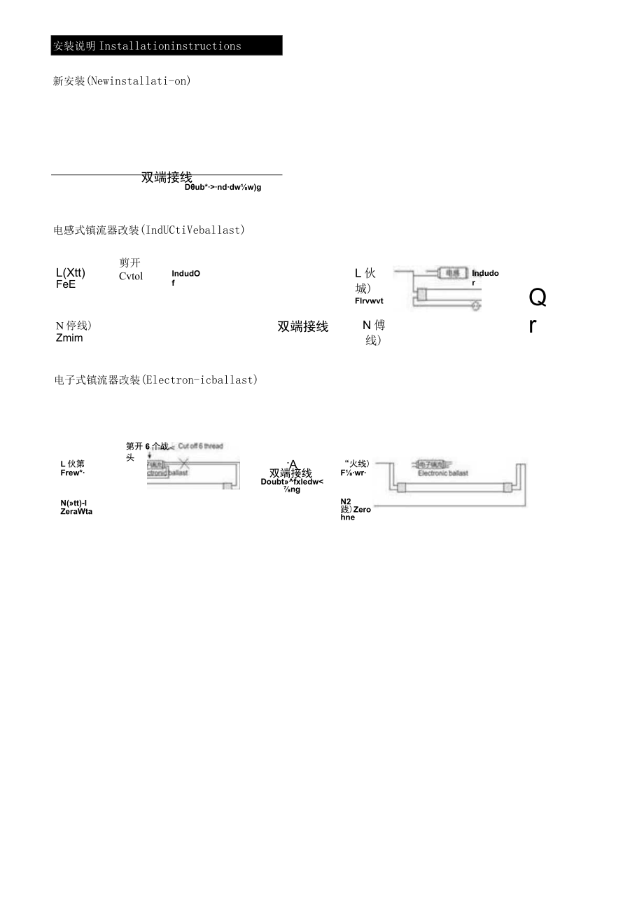 雷达感应LED日光灯规格书.docx_第3页