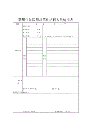 聘用住院医师规范化培训人员情况表.docx