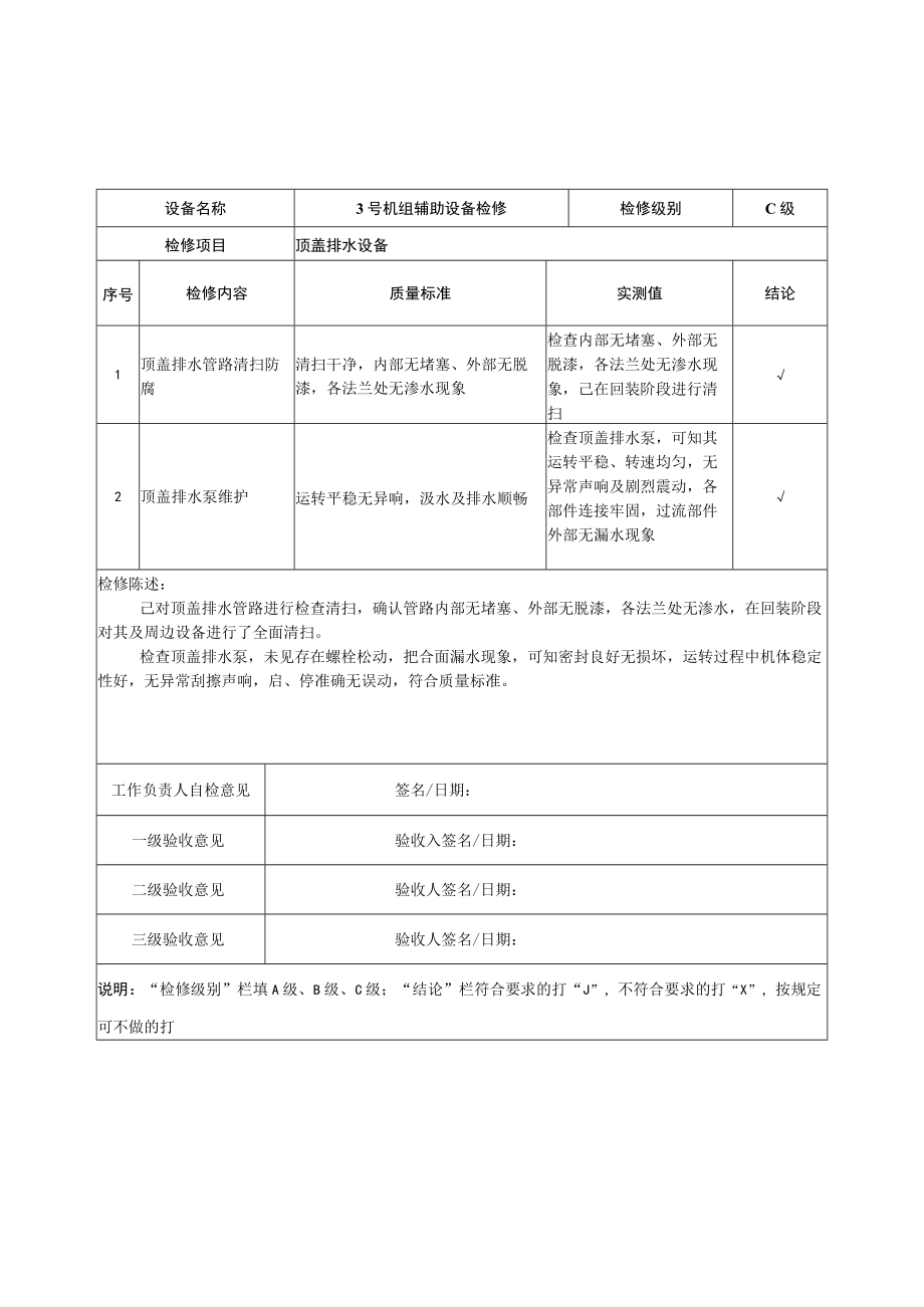 江口水力发电厂质量验收卡（3#技术监督及辅助设备）.docx_第3页