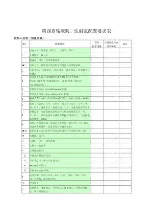 第四章输液泵、注射泵配置要求表.docx