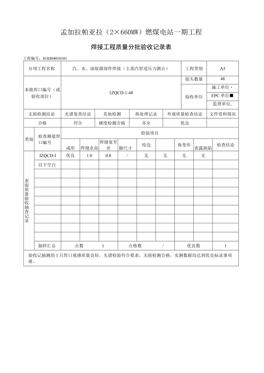 注浆地基检验批质量验收记录表+主蒸汽管道压力测点分批验收记录样表.docx_第1页