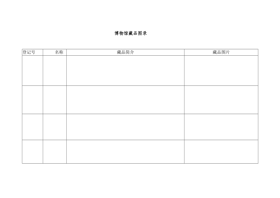 非国有博物馆藏品清册和图录模板.docx_第3页