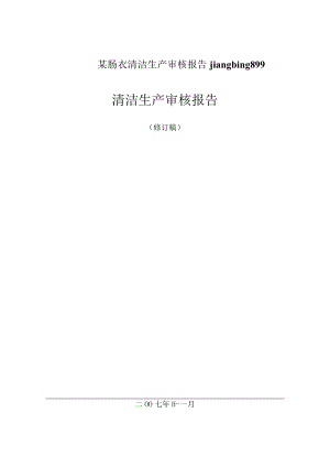 某肠衣清洁生产审核报告jiangbing899.docx