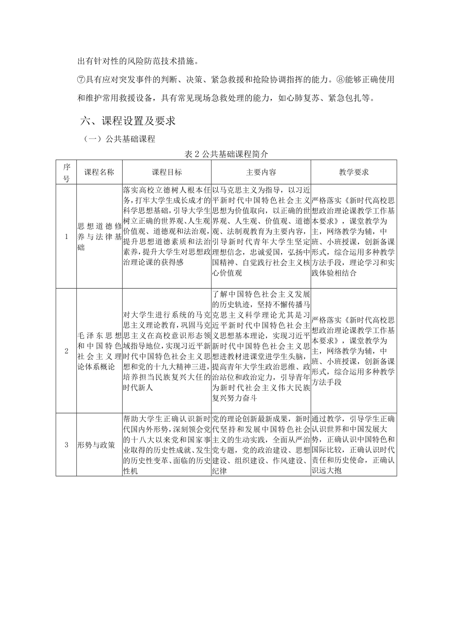 江苏安全技术职业学院三年制高职应急救援技术专业人才培养方案2021版.docx_第3页