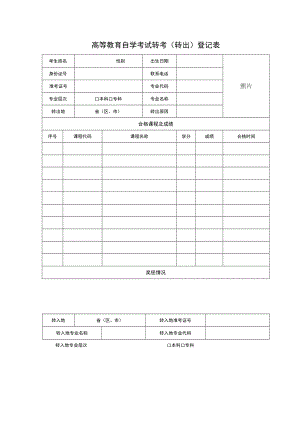 高等教育自学考试转考转出登记表.docx