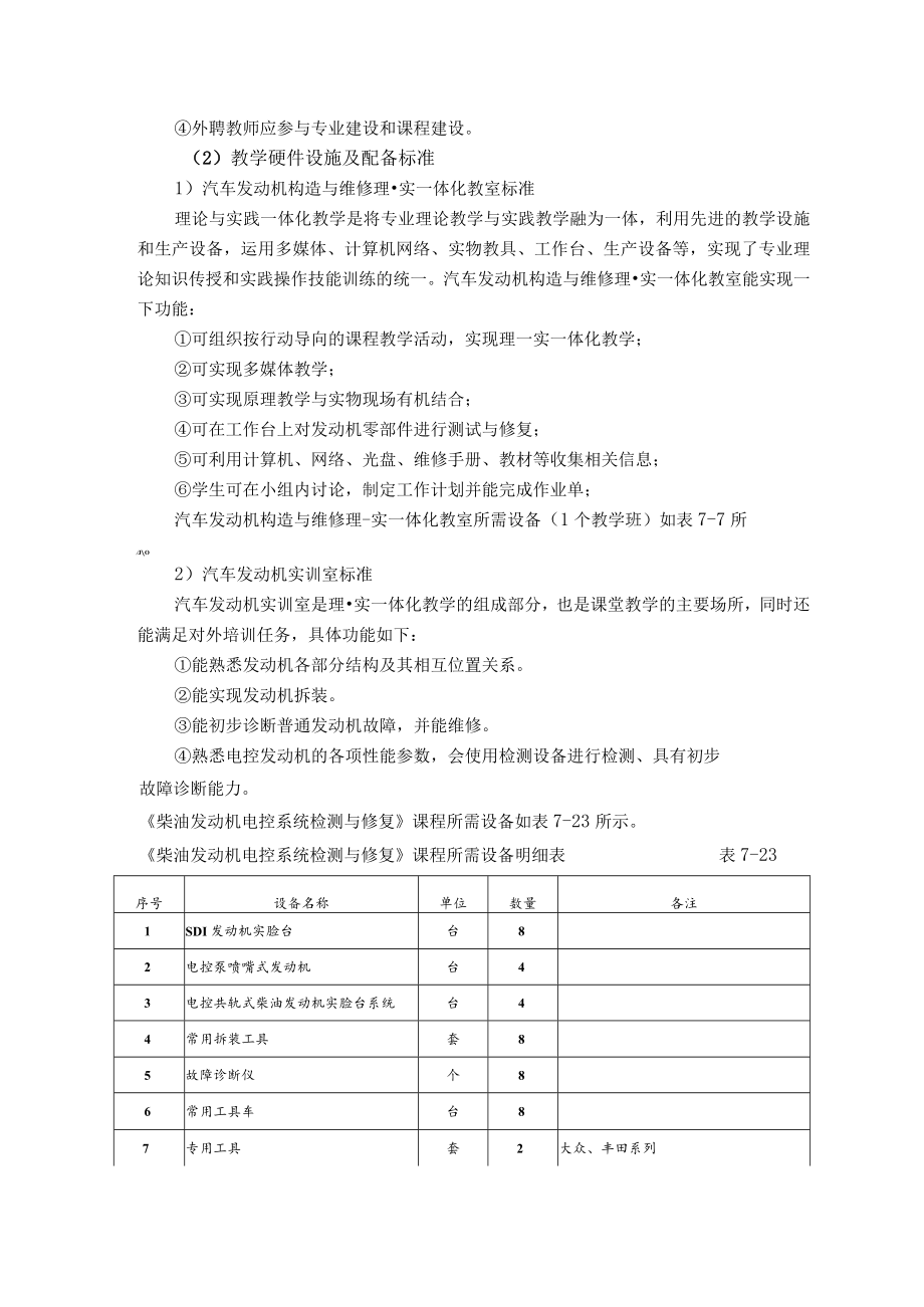 柴油发动机电控系统检测与修复课程教学实施条件.docx_第2页