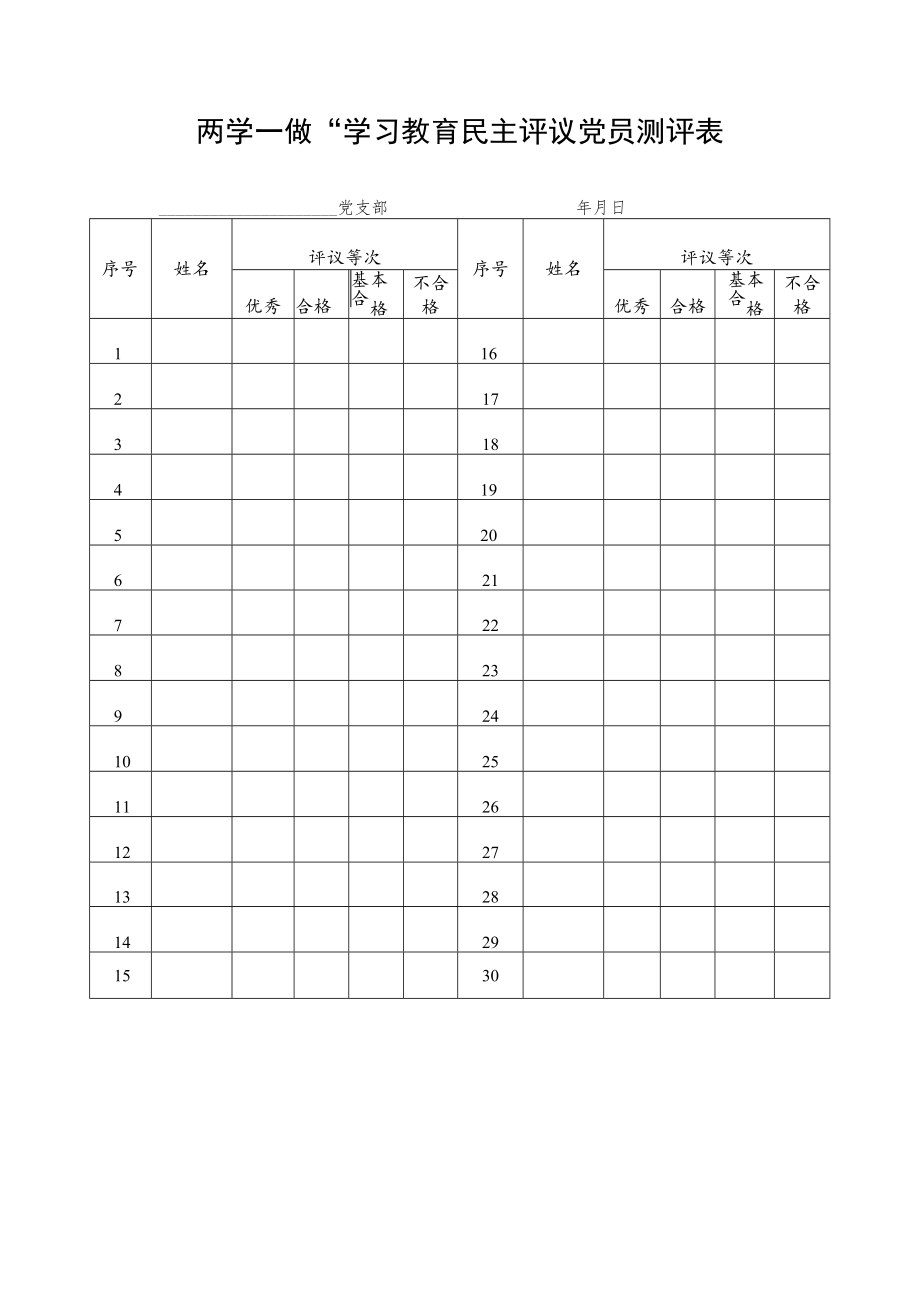 民主评议党员登记表.docx_第3页