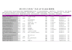 浙江省火力发电厂名录2018版147家.docx