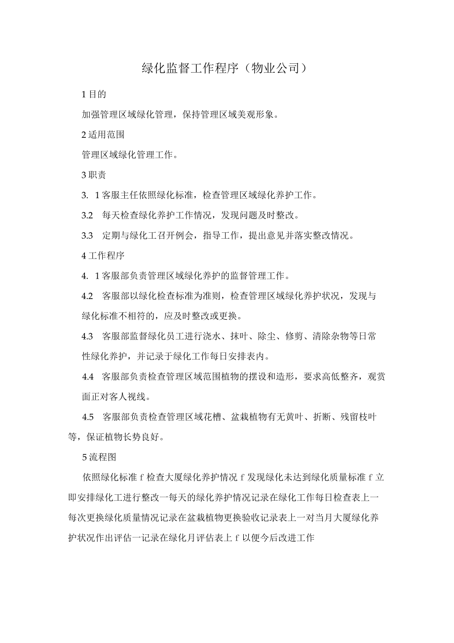 绿化监督工作程序（物业公司）.docx_第1页