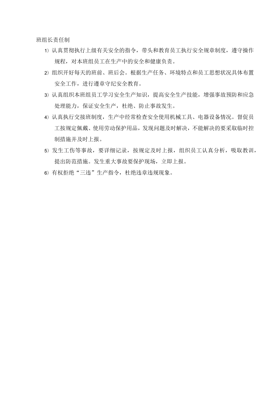 班组长安全领导安全责任制.docx_第1页