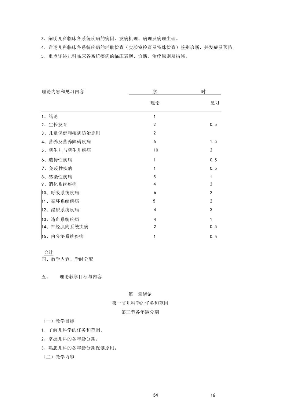 石大第七版《儿科学》教学大纲.docx_第3页