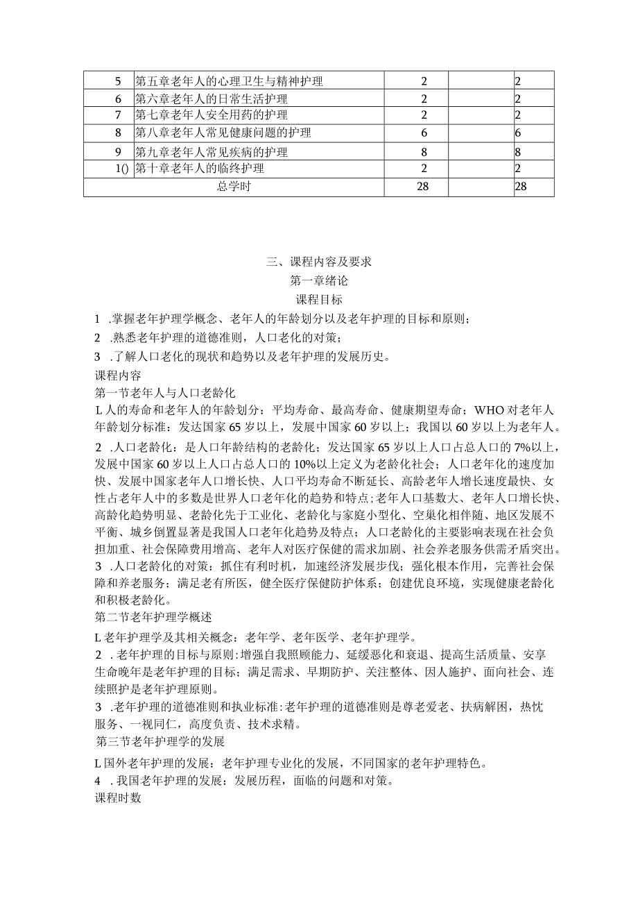 皖医《老年护理学》教学大纲.docx_第2页