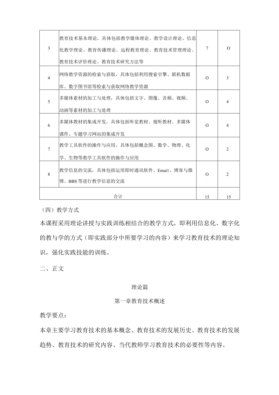 甘肃民院现代教育技术应用教学大纲.docx_第2页