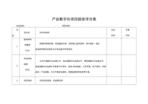 产业数字化项目验收评分表.docx