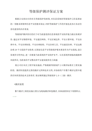 等级保护测评保障方案.docx