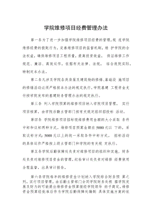 学院维修项目经费管理办法.docx