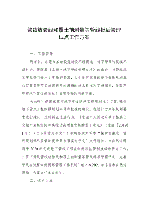 管线放验线和覆土前测量等管线批后管理试点工作方案.docx