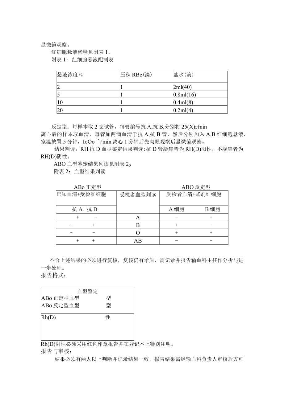 盐水介质法血型鉴定标准操作程序.docx_第2页